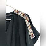 ZARA WOMAN BLACK LONG JUMPSUIT WITH BEADED SHOULDER STRIPE 8209/733/529 Small Photo 7