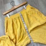 Jez Vintage Pants cotton pull on straight leg womens Yellow (large) bright artsy Photo 6