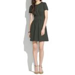 Madewell ‎ Parkline Green Pleated Short Sleeve Mini Dress Womens Size 0 Photo 2