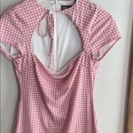 ZARA Checkered Gingham Mini Dress with Ties Photo 3