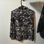 CAbi  Starry Night Button Up Chiffon Print Blouse XS Photo 3