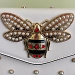 Beautiful Designer Bee Purse Fashion Crossbody Bags with Pearls White Photo 1