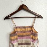 Aerie NWT Womens Dress Stripe Multicolor Cut Out Side Sundress Linen Size XS Photo 4