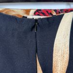 Cache  Black Floral Tropical Casual Straight Leg Pants Size 6 EUC #VEG-2775 Photo 2