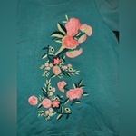 J Peterman Women’s Green Long Sleeve Embroidered Flowers Blazer Jacket Small Size XXS Photo 8