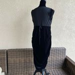 Motherhood Womens Dress Size Medium Maternity Black Velour Sheath Formal Elegant Photo 3