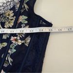 Victoria's Secret Victoria’s Secret Dream Angels Unlined Embroidered Lace Up Top M Medium B Navy Photo 9