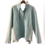 Marc Cain Sport Color block Pullover Women’s Mock Neck Fleece Sweater N6/US 14 Blue Photo 1