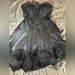 Blue Taffeta strapless 4 Etoile Floral detail fit flare Cocktail Dress Photo 15