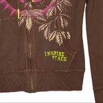 Lucky Brand VHTF: new Y2K  ✌︎︎ Live in Love Zipper Hoodie ✌︎︎ Cocoa Neon Graphics Photo 1