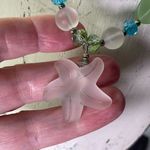 Boutique Seaside necklace frosted starfish and ocean colored beaded necklace. Photo 1