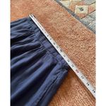 Saint Tropez West St Tropez West 100% Linen A-Line Midi Skirt Navy Blue Size M with Pockets Photo 5