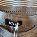 Amazon  Gray and White Striped Midi Dress Photo 1