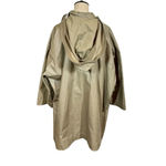 Eskandar Swing Coat Waxed Rain Jacket Detachable Hood Olive Green Sz:1/Small Photo 6