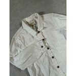 Pilcro  and The Letterpress Jacket Womens Medium White Denim Distressed‎ Stretch Photo 1