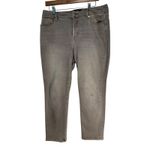 Chico's  So Slimming Crop Pants Gray Size 1.5 Stretch Cropped Jeans Photo 8