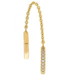 MIRANDA FRYE Elliot Double Hoop SINGLE earrings in Gold Womens Chain Photo 1