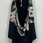 Sea Angel  One Piece Swimsuit Halter Floral Green Pink Black Boho Size 3X Photo 3