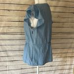 J.Crew Chambray Flutter Sleeve Faux Wrap Peplum Top Photo 6