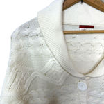 Anthropologie NEW Tapemeasure Cable Knit Wool Blend Cardigan Sweater Shawl Neckline Large Photo 2