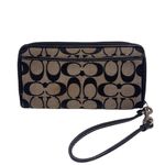 Coach  Black Signature Canvas Wristlet Wallet Photo 1