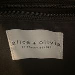Alice + Olivia Duffle Bag Elegant Blue Tan color zipper two pockets on each side Photo 5