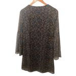 CAbi  Poise Long Bell Sleeve Lined Floral Shift‎ Dress Style 3648 Photo 1