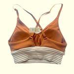Aerie NWT Offline Stretch Ribbed Medium Support Sports Bra Caramel Stripes XS Photo 7
