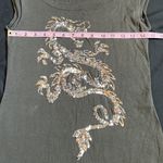 Iisli llsli  Medium Grey With Silver Sequined Dragon Mini Dress  Size Small Photo 3