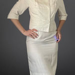 VINTAGE 1960s ecru silk suit Photo 0