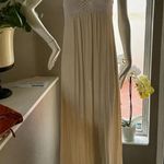 Alythea Ivory Long Maxi Dress Crochet Boho Chic Festival Beach Vacation Size large Photo 4