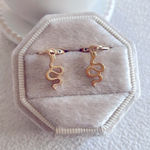 Lulus Mini snake gold dangle earrings Photo 0