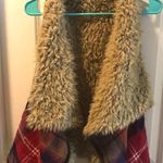 Francesca's Reversible Plaid/fur Vest Photo 0