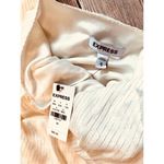 EXPRESS Cream Metallic Sleeveless Fit & Flare Tiered Dress MEDIUM Cottage NWT Photo 5