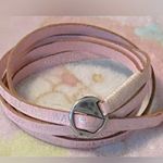 Good Work(s) vintage pink leather Make A Difference Peaceful Wrap Bracelet Photo 3