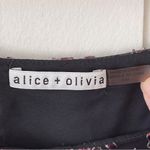 Alice + Olivia  Silk Blend Velvet Burnout Off Shoulder Blouse Top Whimsygoth Photo 6