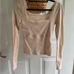 American Eagle  Outfitters Cream Fitted Long Sleeve Photo 0