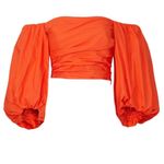 Tanya Taylor Alondra Off Shoulder Puff Sleeve Crop Top Sz 2 Photo 10