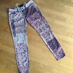 Lucky Brand Floral + Paisley Charlie Skinny Jeans, Cream, Colorful, Size 2 Photo 2