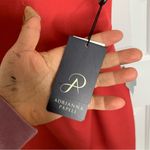 Adrianna Papell  red square neck cap sleeves sheath dress‎ size 12 wedding guest Photo 4