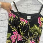 Joseph Ribkoff  Top Cold Shoulder Floral Chain Print Size 6 Black 3/4 Sleeve Photo 2