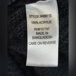 FCT with love Womens V Neck Ribbed Knit Sweater Pullover Back Detail Cozy Casual Black Size L Photo 3