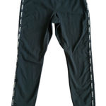 Reebok  Women's High-Rise Black Leggings‎ M with Logo Stripe down leg Photo 0