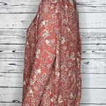 Oddy NWT Size 1X/2X Pink & Ivory Paisley Print Back Ruching Marsala Top Photo 2