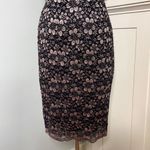 Tahari Lace V Neck Sheath Dress Black & Pink Rose Gold 2 XS Photo 5