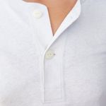Everlane  | ReCotton 100% Cotton Long Sleeve Button Henley Top in White Photo 1