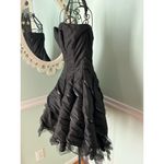 Camille La Vie  Black short puff y toille sequin prom dress formal 10 Photo 1