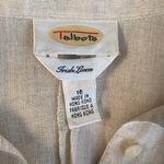 Talbots  Button Front Shirt Womens‎ 16 Tan Irish Linen Grandma Coastal Vintage Photo 6
