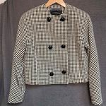 Ellen Tracy Linda Allard Black White Houndstooth Jacket 6 Photo 3