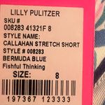 Lilly Pulitzer New Callahan Stretch Short Bermuda Blue Fishful Thinking Size 8 Photo 7